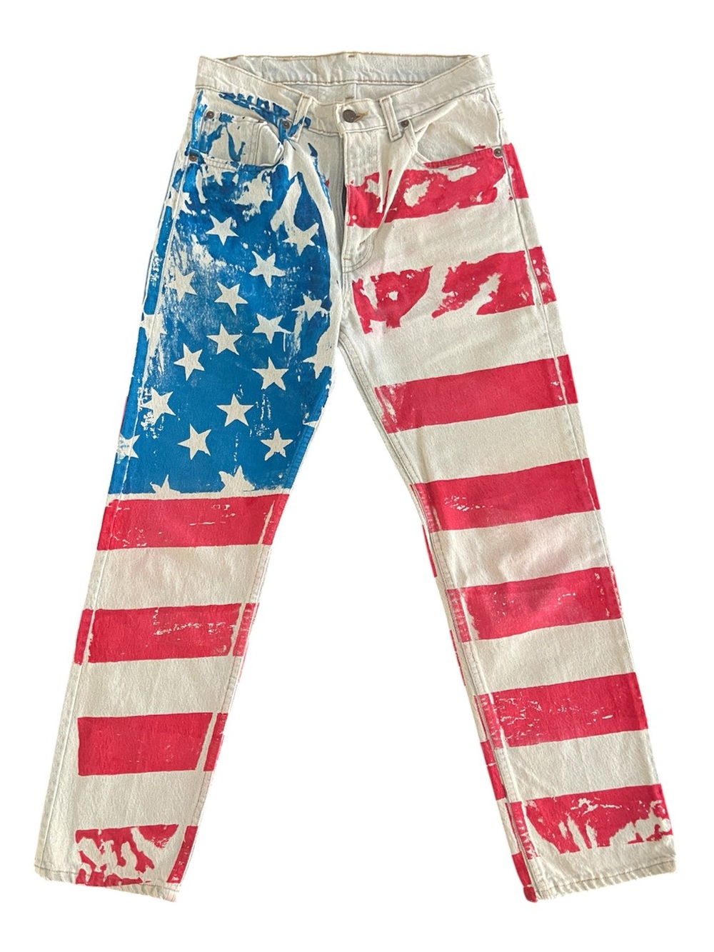 Vintage Levi's 913 USA Red, White & Blue Flag Jeans